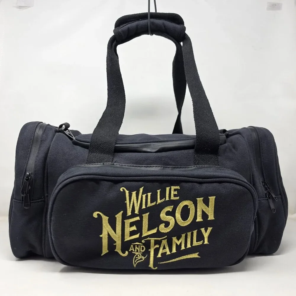 Willie Nelson & Family Embroidered Duffel Bag Gym Carry-on Country Music Legend